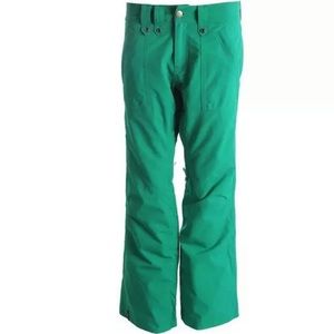 NWOT Bonfire Rosa womens snowboard pants - size medium - green